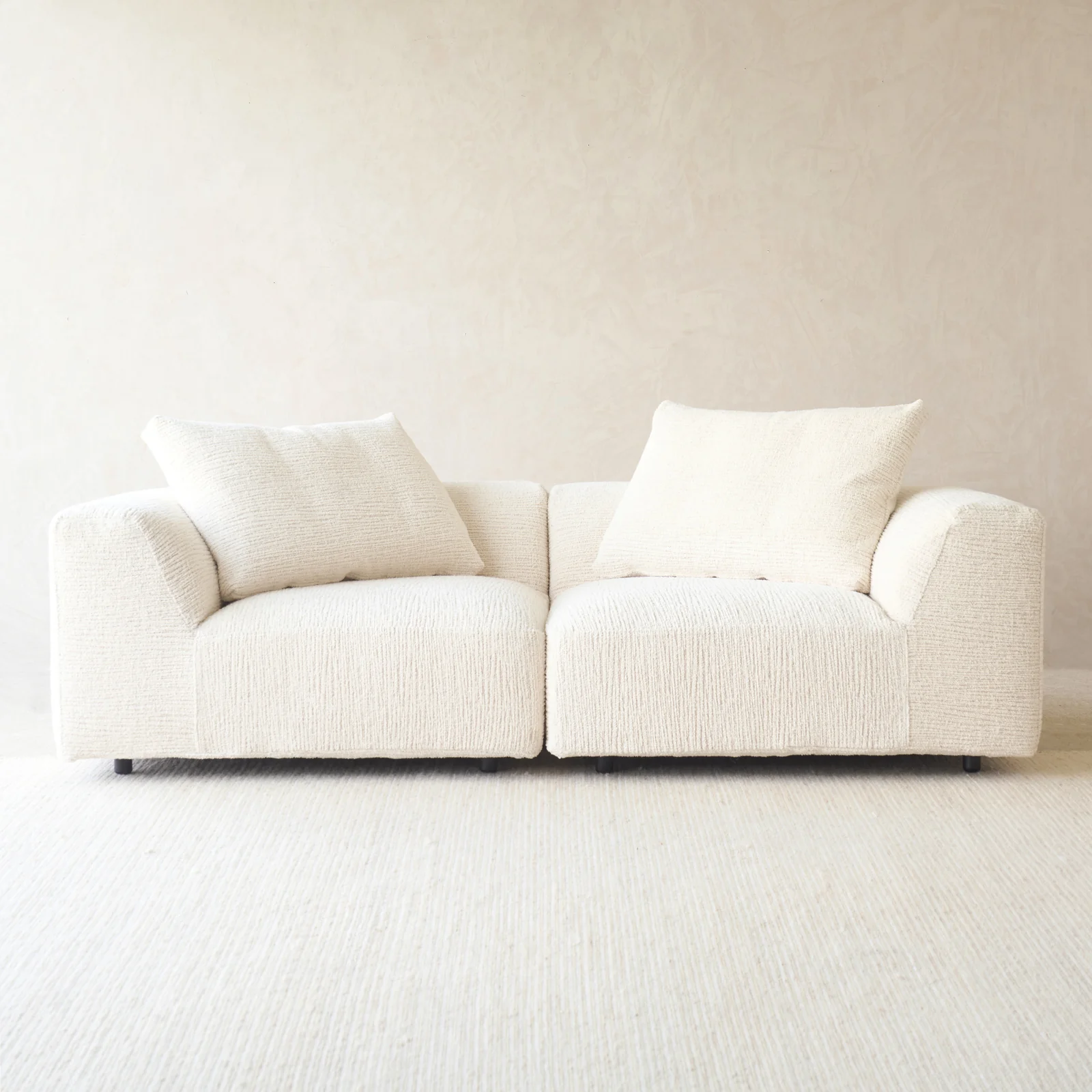 Authentic Peal Modular Sofa 3 Seater – Porcelain 220cm Solid