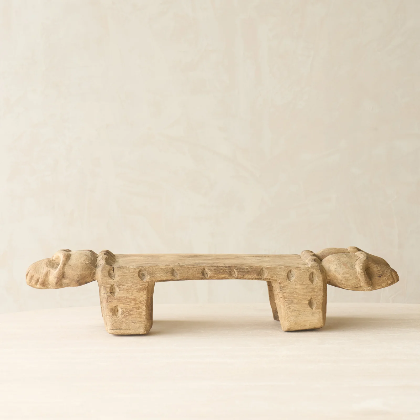 User-Friendly Vintage Naga Tribal Stool Natural Original