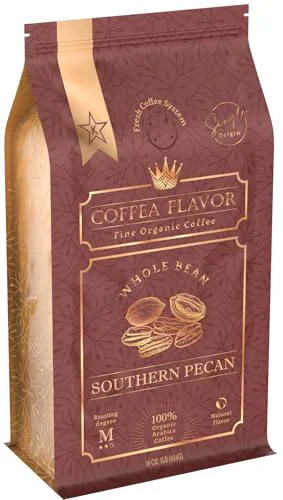 Elegant Organic Whole Bean Coffee Medium Roast 16 Ounce Pure