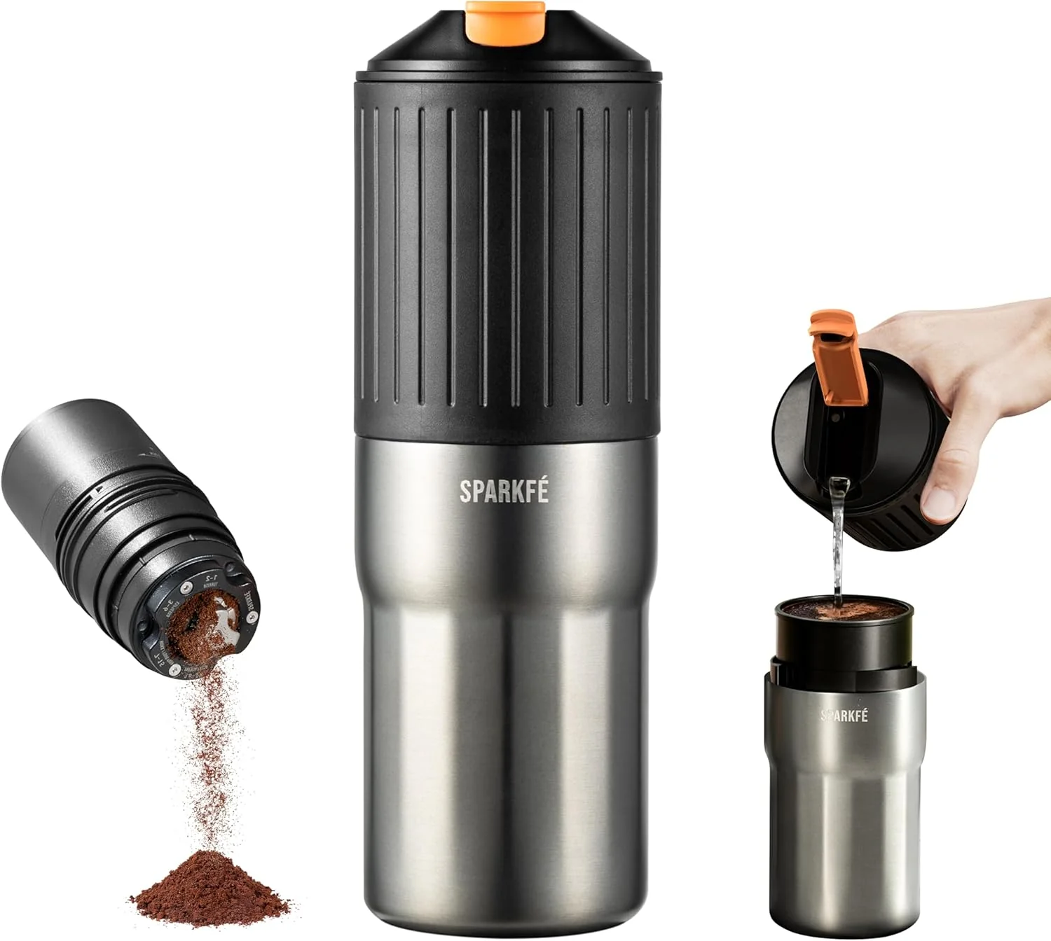 Premium Material Portable Pour Over Coffee Maker Rechargeable Electric Grinder with Stainless Steel Conical Burr Luxury