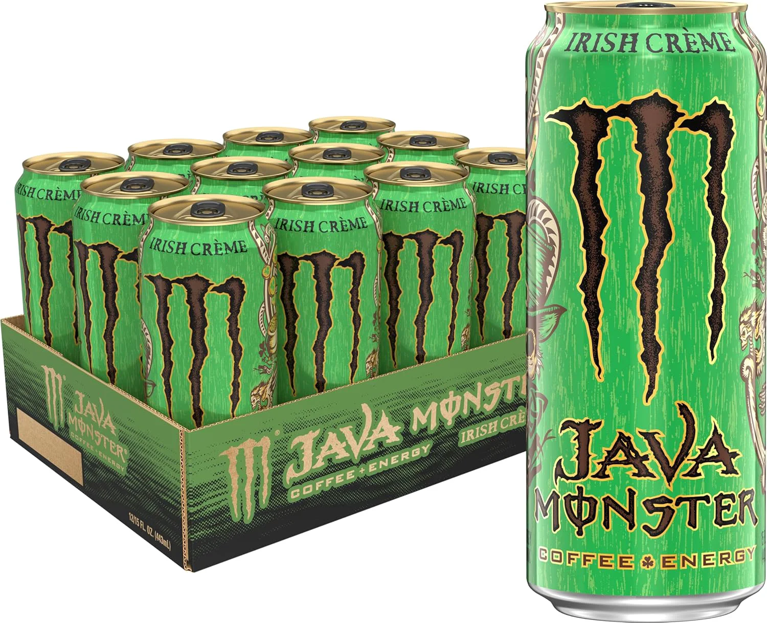 Expertly Made Java Monster Irish Creme Coffee Energy Drink 15 Ounce Pack of 12 Superior