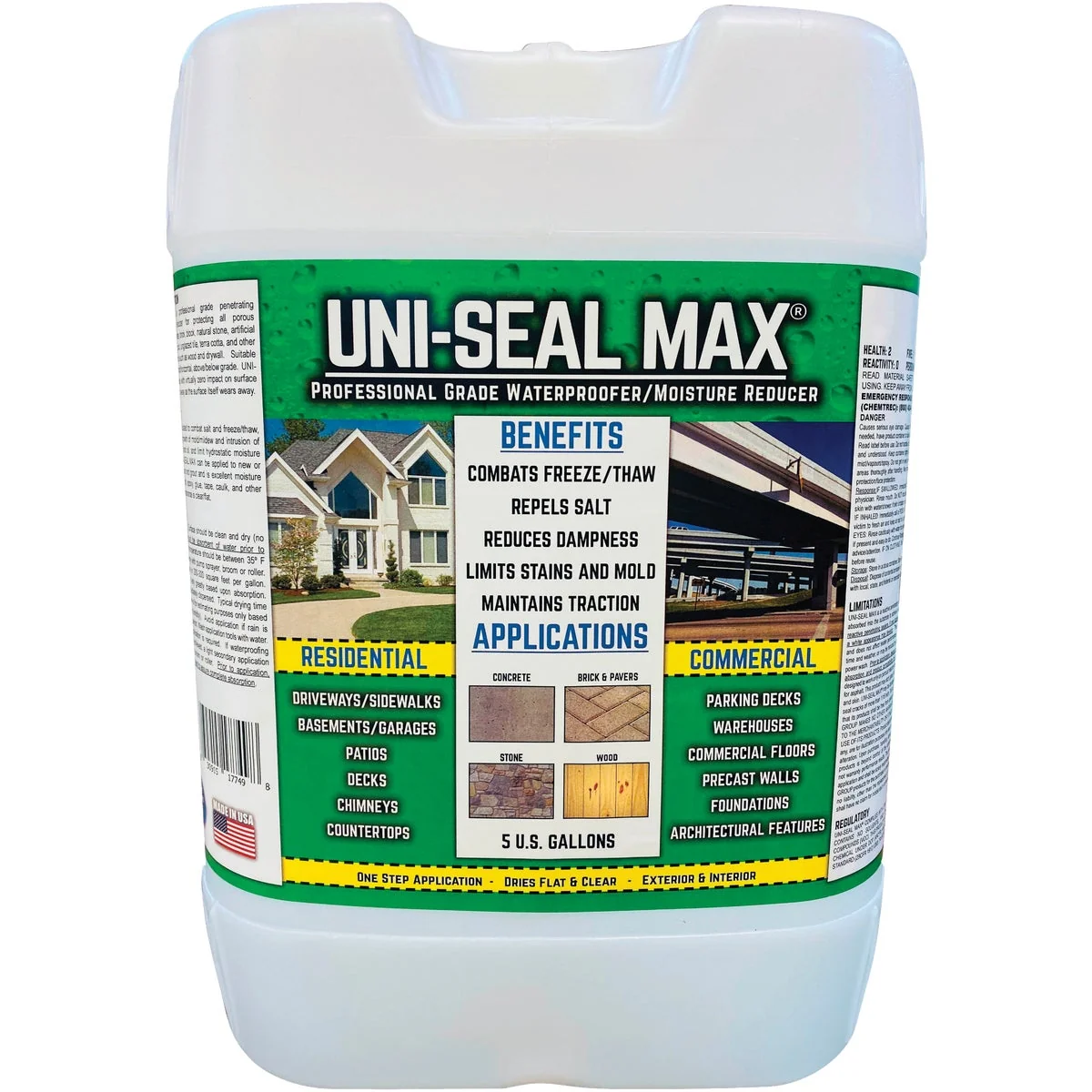 Effective Uni-Seal Max Concrete Masonry Sealant 5 Gal. Next-Generation