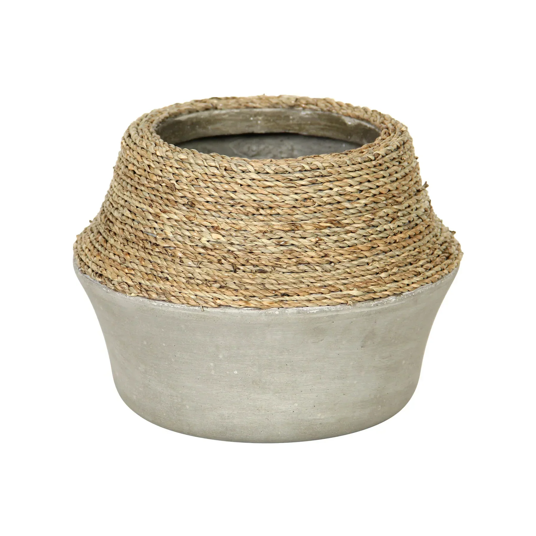 Original Nature Milk Jug Grass and Concrete Pot Clean