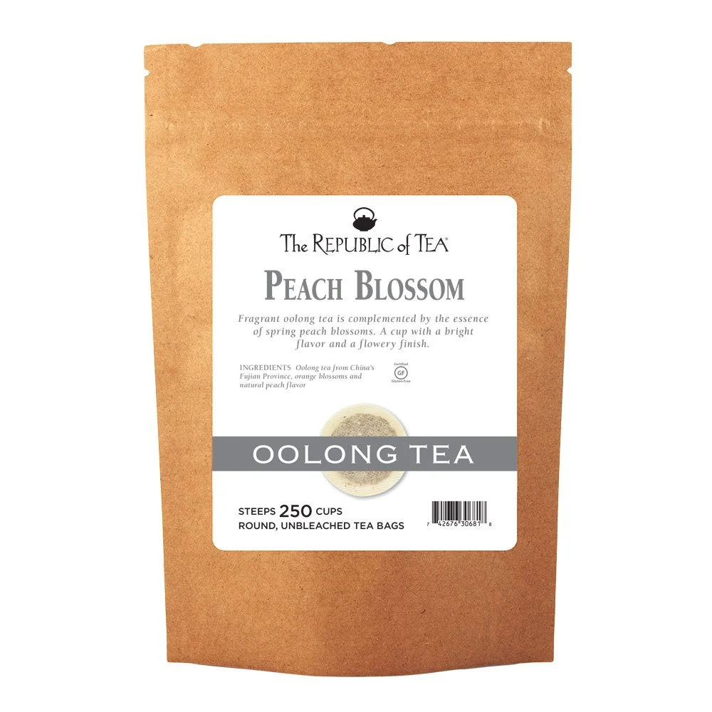 Eco-Friendly The Republic of Tea – Peach Blossom Oolong Black Tea 250 Tea Bags Caffeinated Tea Spring Tea Authentic