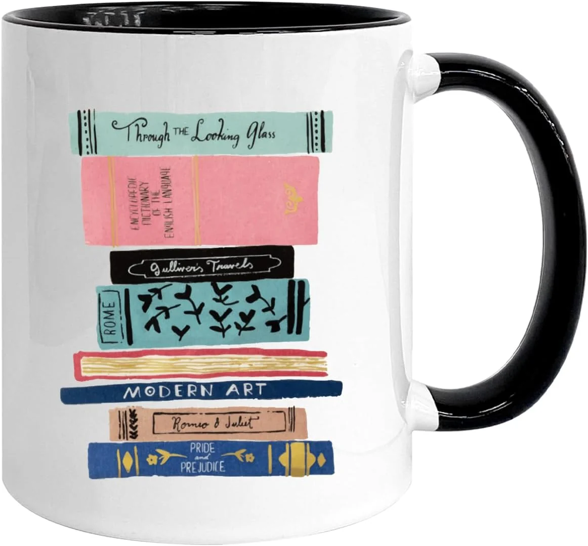 Top-Quality Book Lovers 11oz Coffee Mug – Bookish Gifts for Readers Teachers Librarians Women Friends – Christmas Reading Tumbler Secure