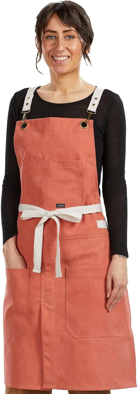 World-Class Caldo Split Leg Apron Terracotta High-Quality