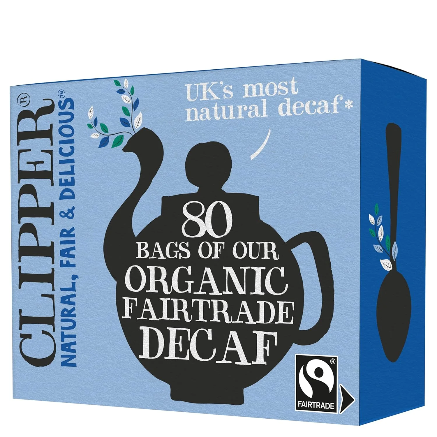 Practical Clipper Tea Organic Decaf Plant-Based Decaffeinated Black Tea Great Over Ice 1 Pack 80 Unbleached Tea Bags Carefully Designed