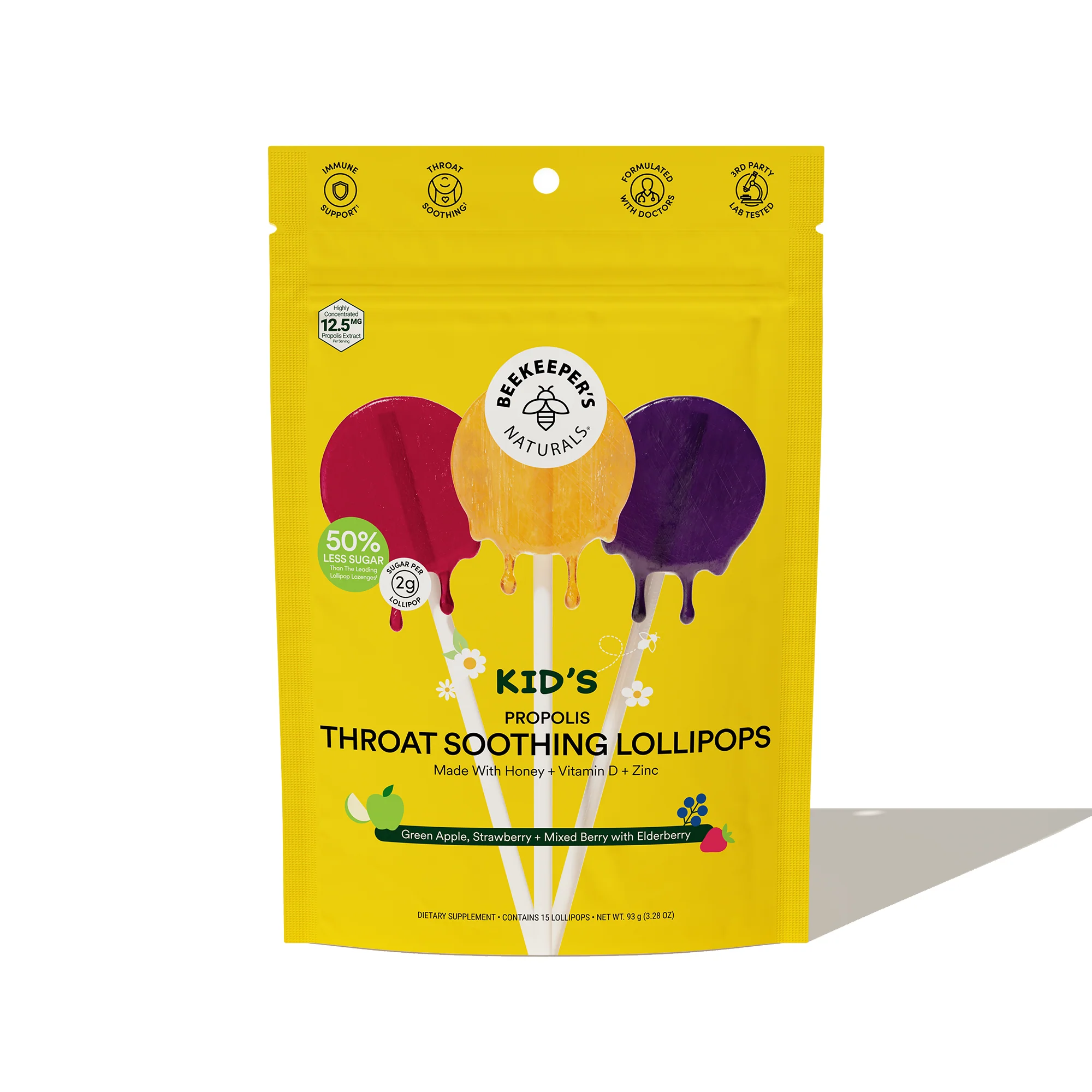 Trusted Beekeeper’s Naturals Kid’s Throat Soothing Lollipops Top-Quality