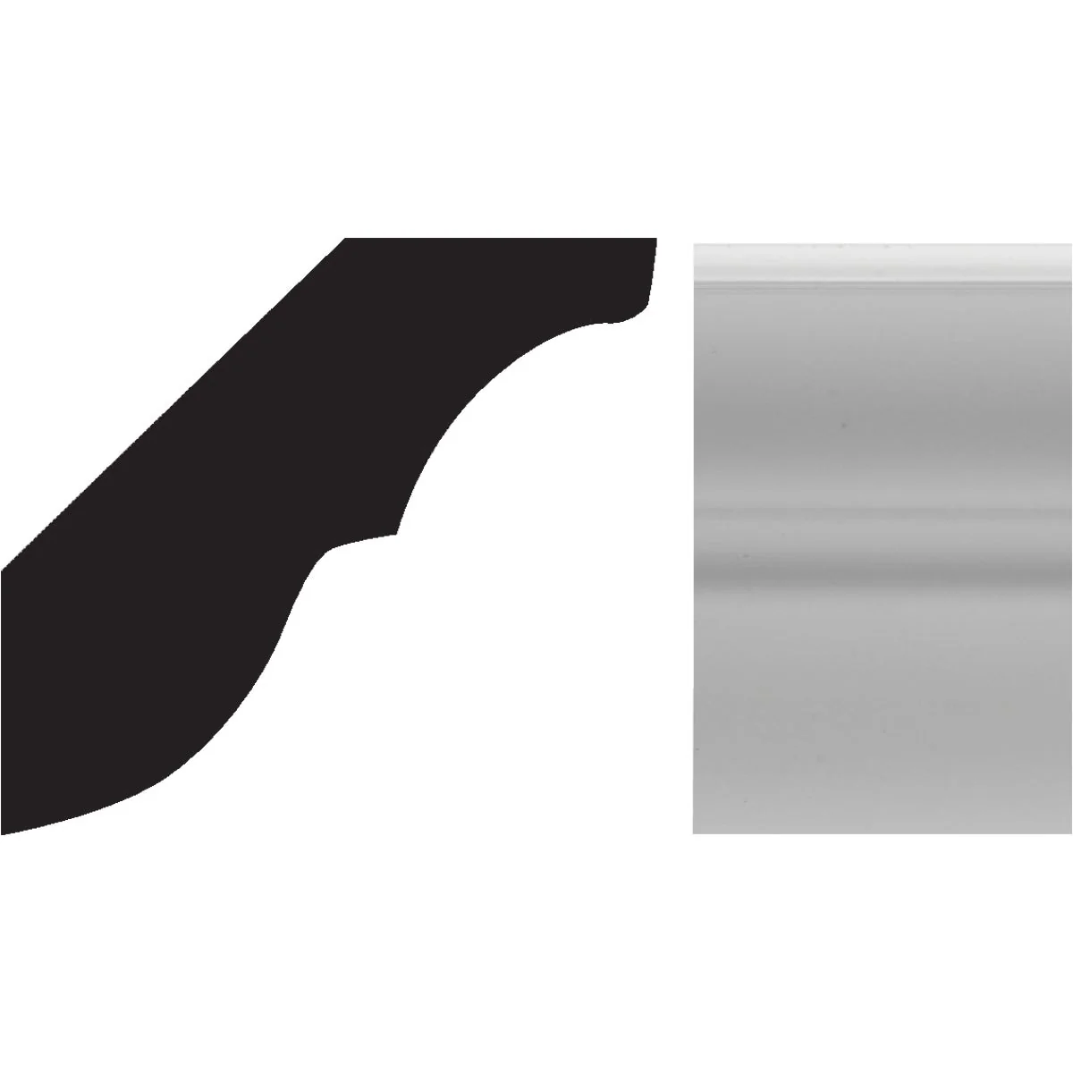 Expertly Made Royal 9 16 In. W. x 1-5 8 In. H. x 8 Ft. L. PVC Bed Molding High-Quality