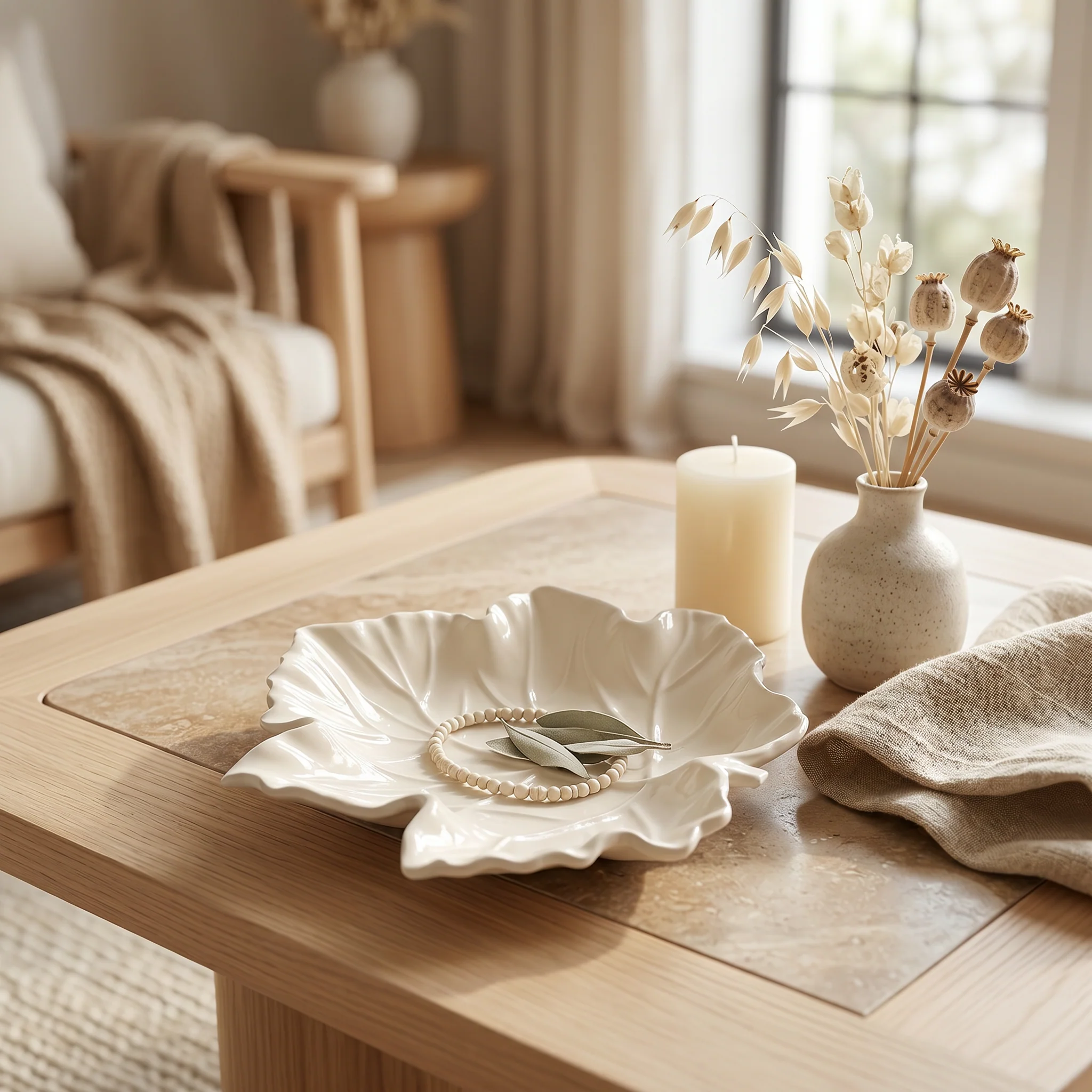 Breathable Maple Leaf Tray Gypsum White 6 Sustainable