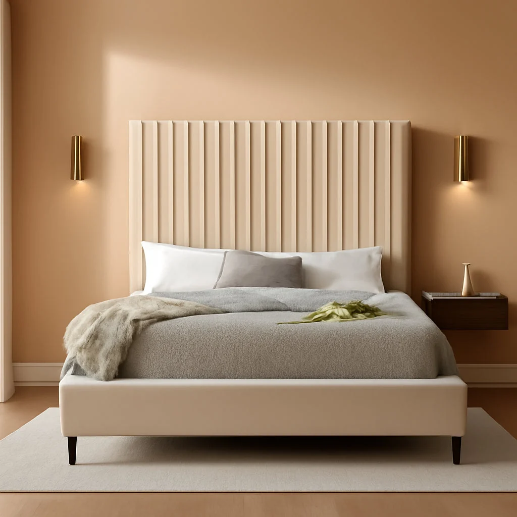 Selected Queen Velvet Upholstered Bed Cream Acrylic Legs Tufting Consistent