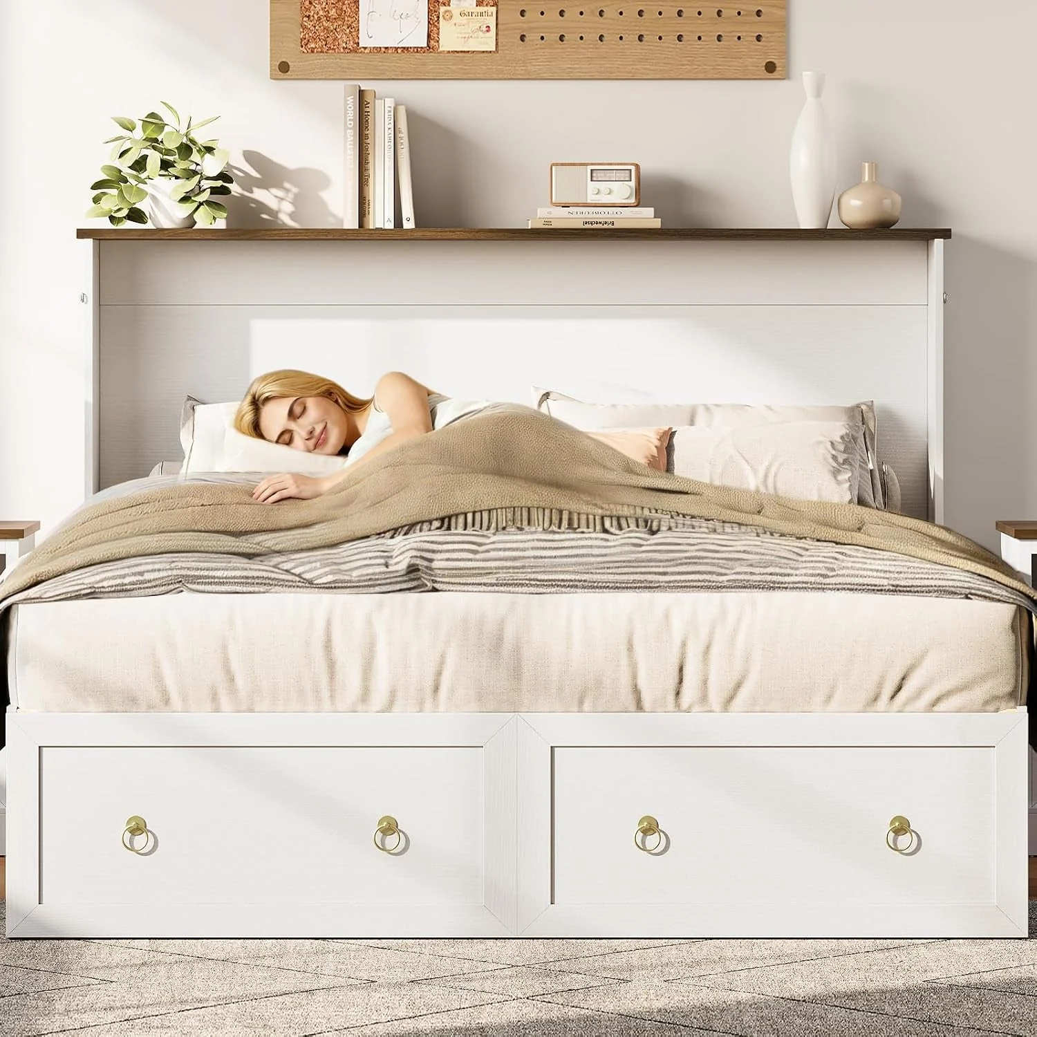 Expertly Made Queen Murphy Bed Space Saving Charging Cabinet Drawers Trendy
