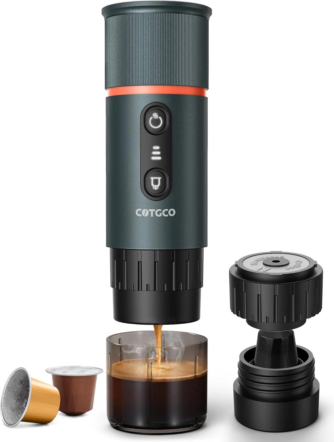 Sustainable Portable Espresso Maker 20 Bar Self‑Heating Auto-off 13500 mAh Battery Brews 8 Shots Sophisticated