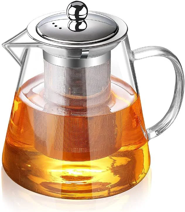 Selected TMOST Glass Teapot with Infuser Tea Pot 950ml 32oz Tea Kettle Stovetop Safe Blooming and Loose Leaf Tea Maker Set 32oz 950ml Official
