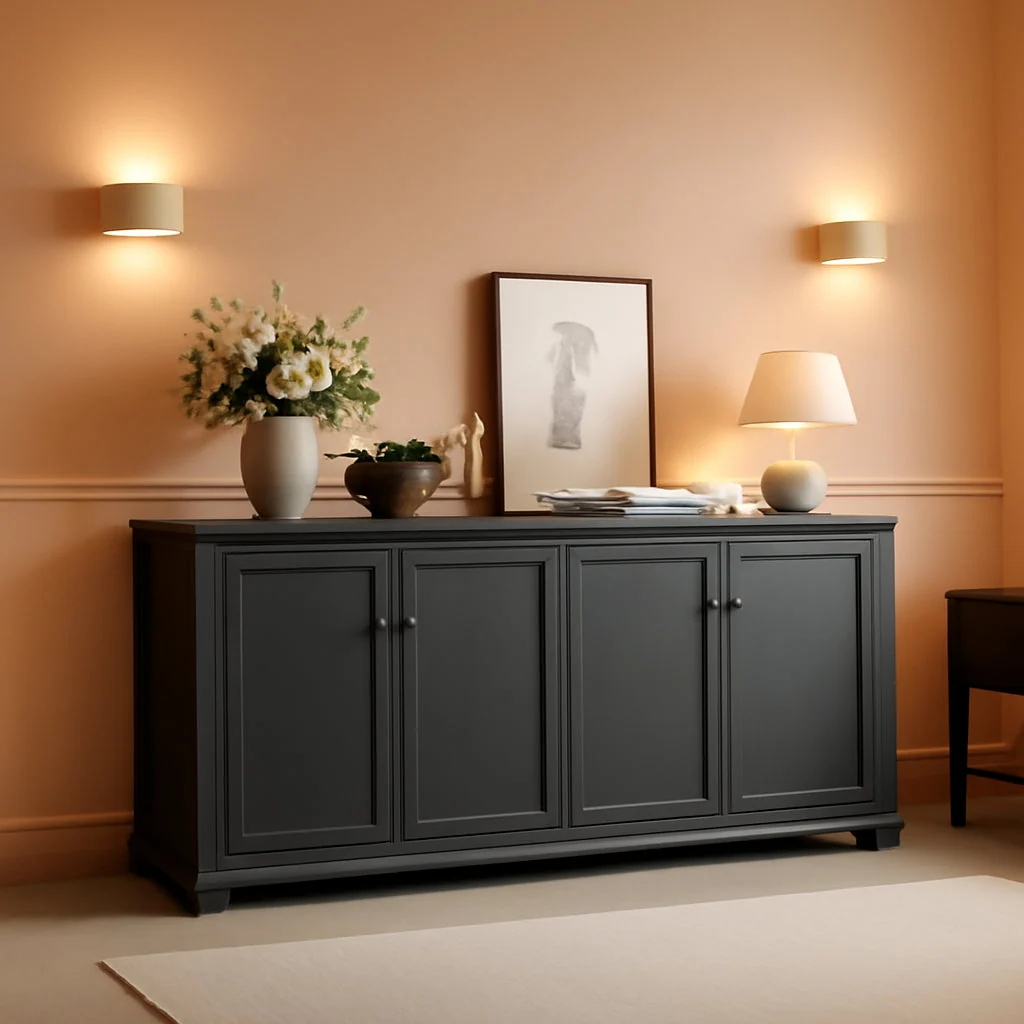 Detailed 60 Inch Sideboard Buffet Cabinet With Adjustable Shelves Recyclable