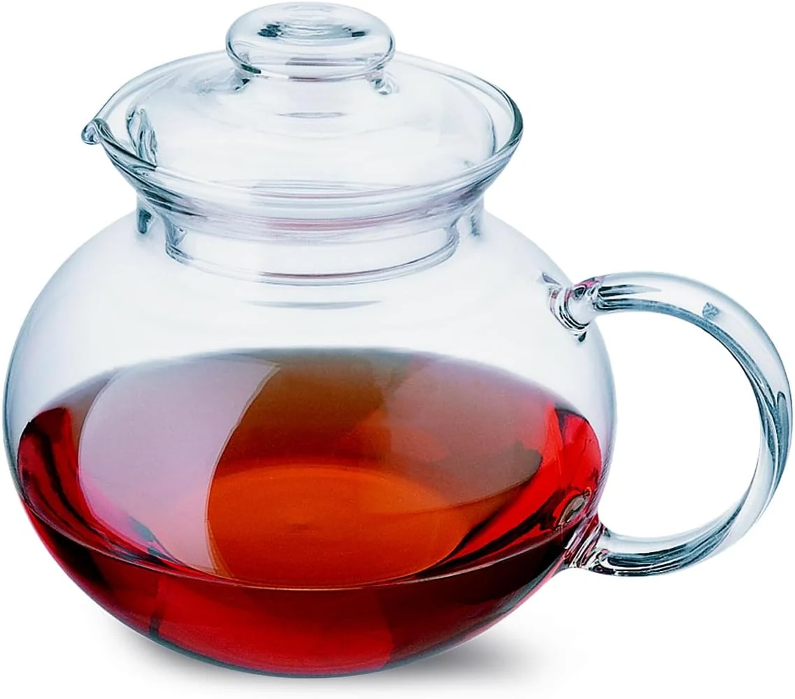 Fast Simax Glass Teapot for Stovetop Clear Glass Tea Kettle with Spout – 1 Quart 4 Cup Teapot – Microwave Safe Consistent