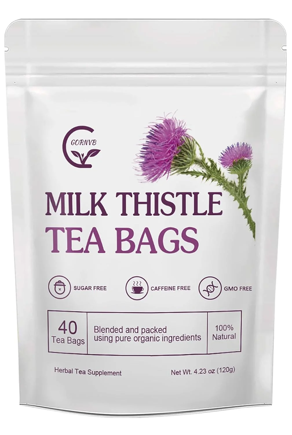 Sophisticated Organic Milk Thistle Tea Bags 40 Teabags 3g Bag – Supports Liver Function Liver Detox and Overall Health Efficient