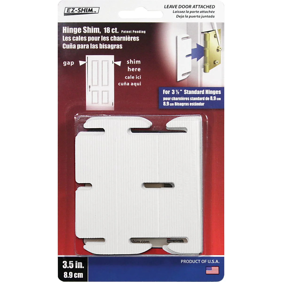 Versatile EZ Shim 3-1 2 In. Plastic Hinge Shim Practical