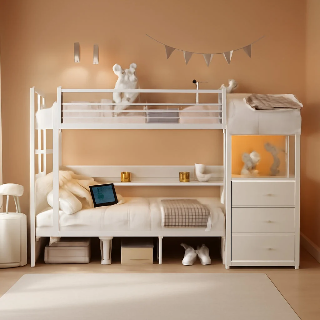 Exceptional Twin Over Twin Metal Bunk Bed Integrated Storage Drawers Optimized