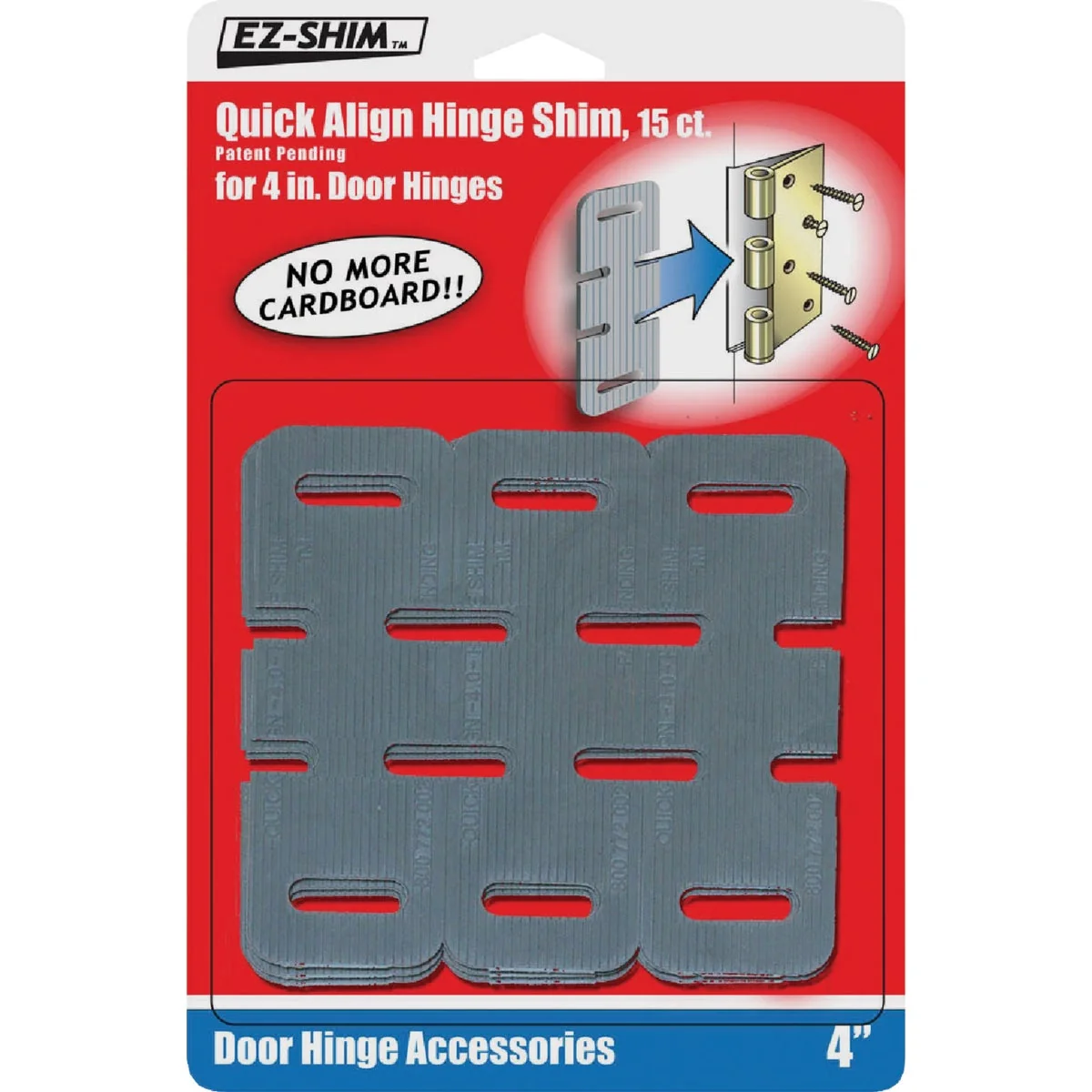 Refined EZ Shim 4 In. Plastic Hinge Shim Green