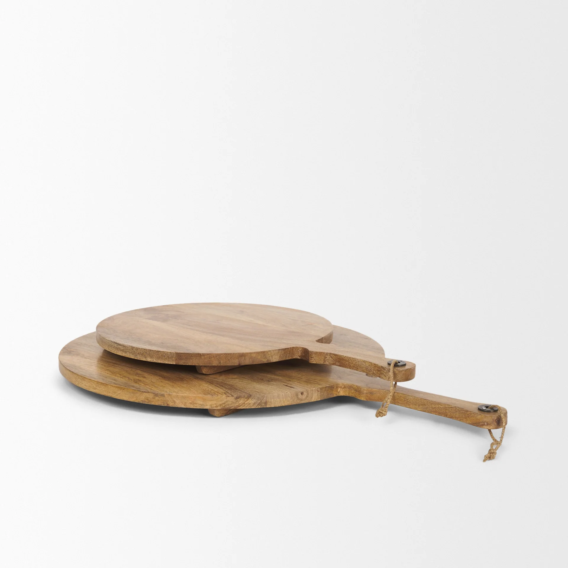 Versatile Karana Natural Solid Wood Round Serving Boards Unique