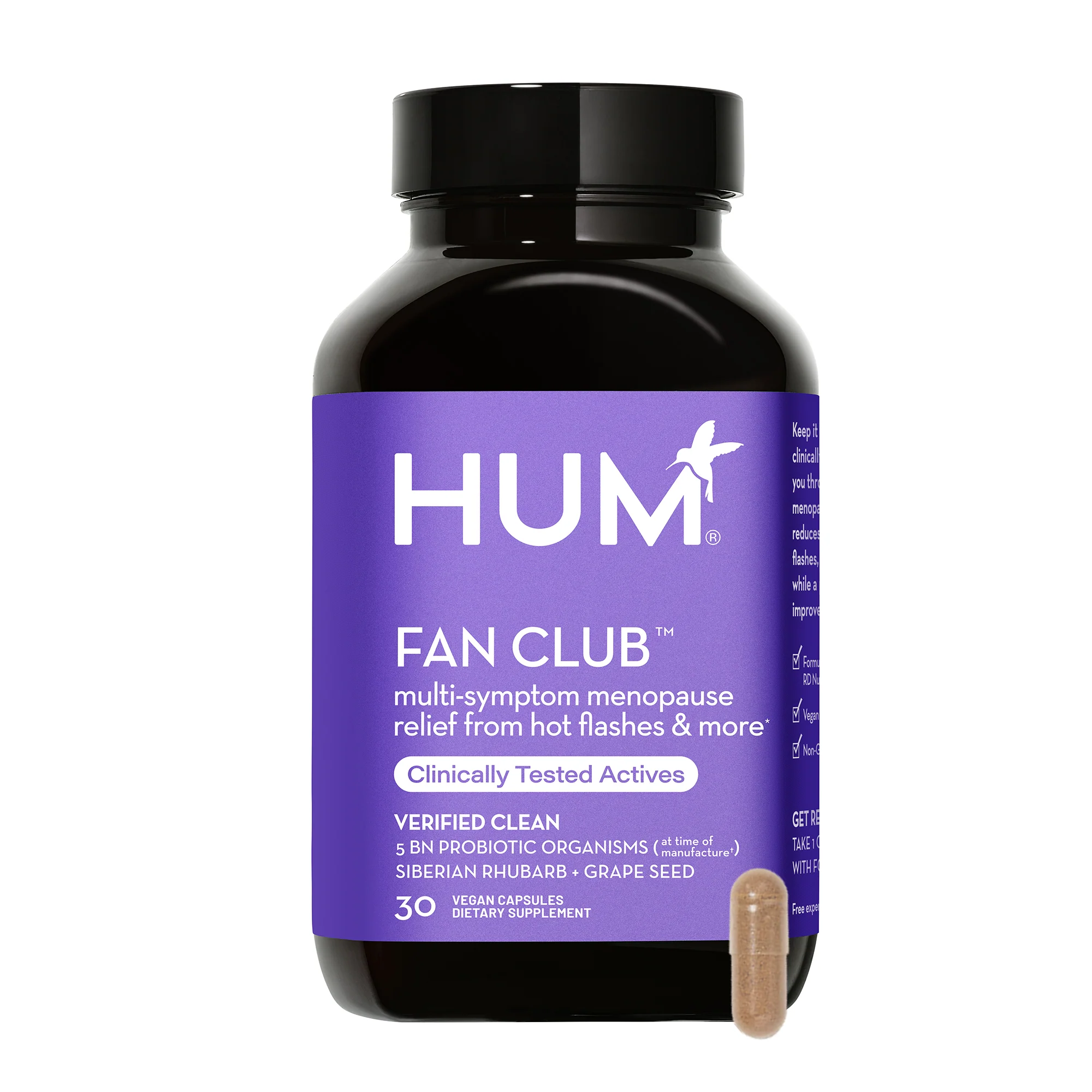 Natural HUM Nutrition Fan Club Menopause Relief – For Hot Flashes Advanced
