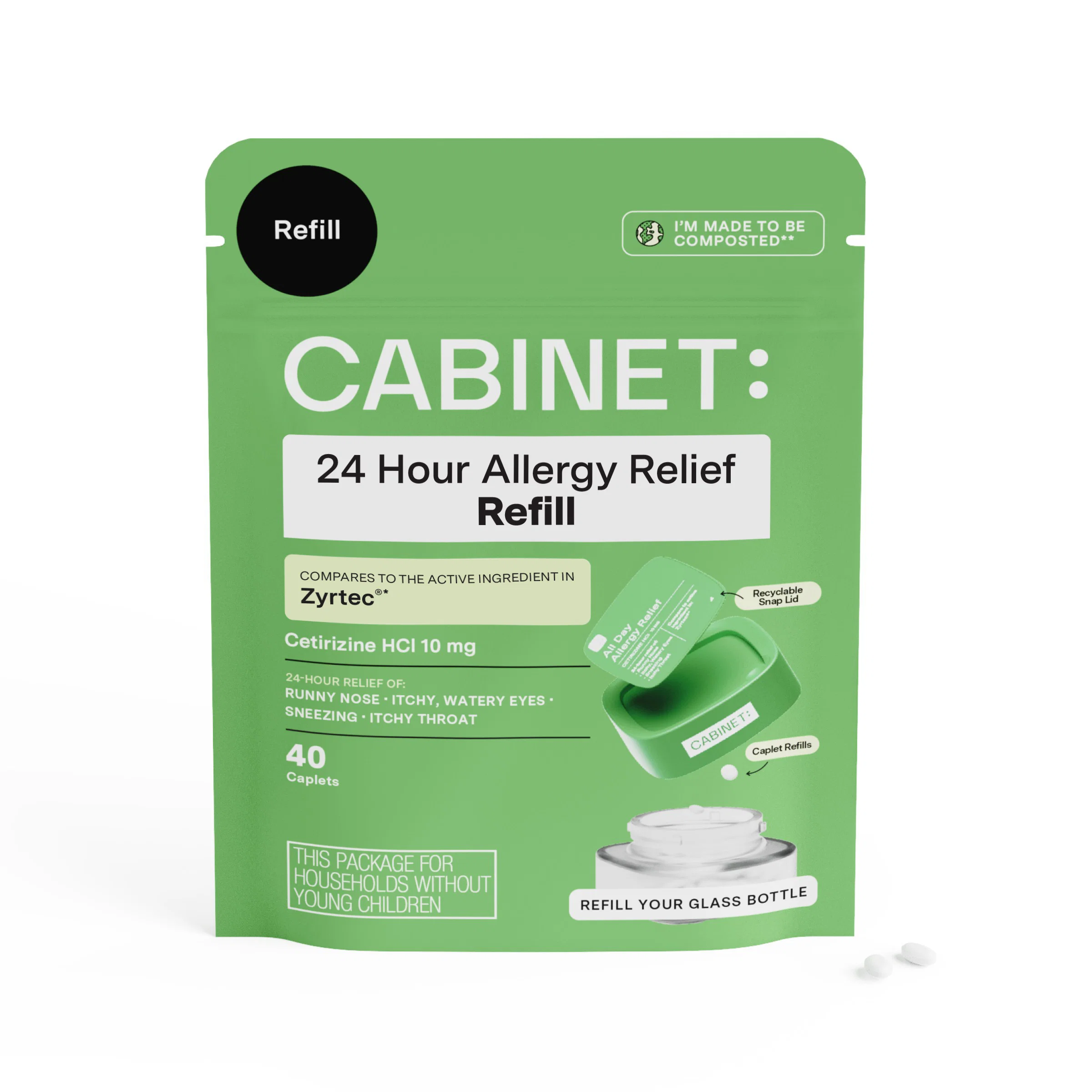 First-Class Cabinet Health All Day Allergy Relief Refill – Cetirizine HCl 10 mg Smart