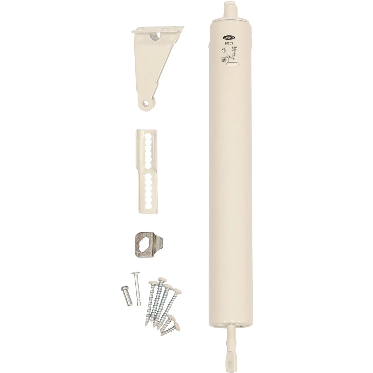 Luxury Larson White Heavy Duty Storm Door Closer Specialty