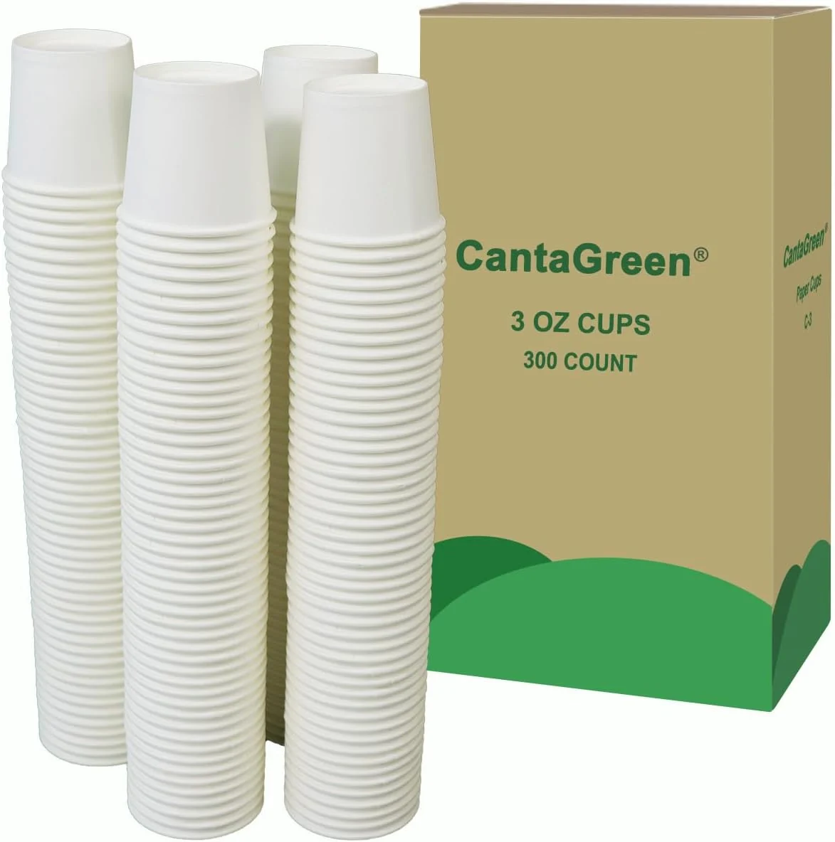 Certified 3 OZ Heavy duty Cups 300 Count White Paper Bath Cup Healthy