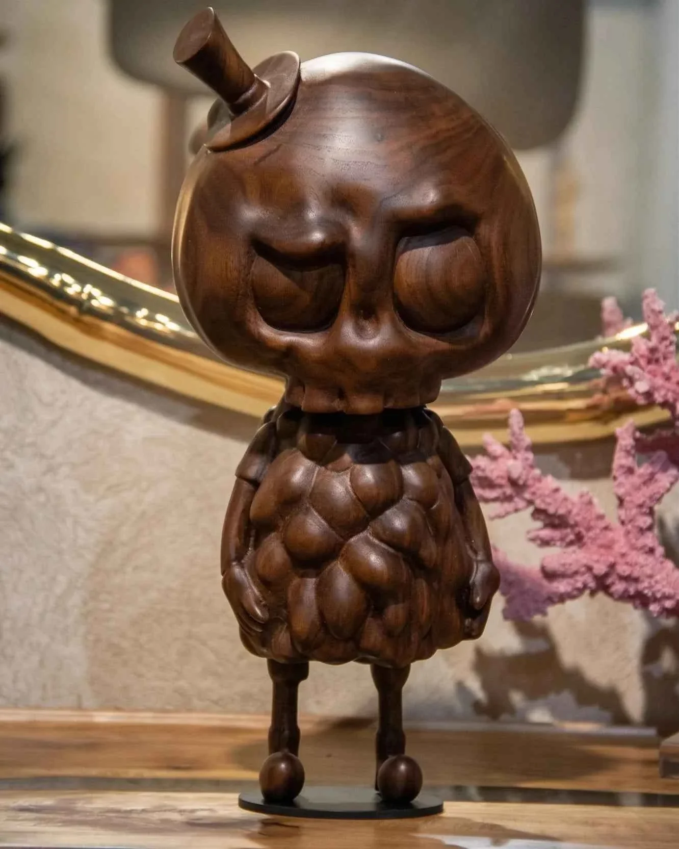 Trendy Handcrafted Tycoco Wooden Sculpture – 15 Tall Artisan