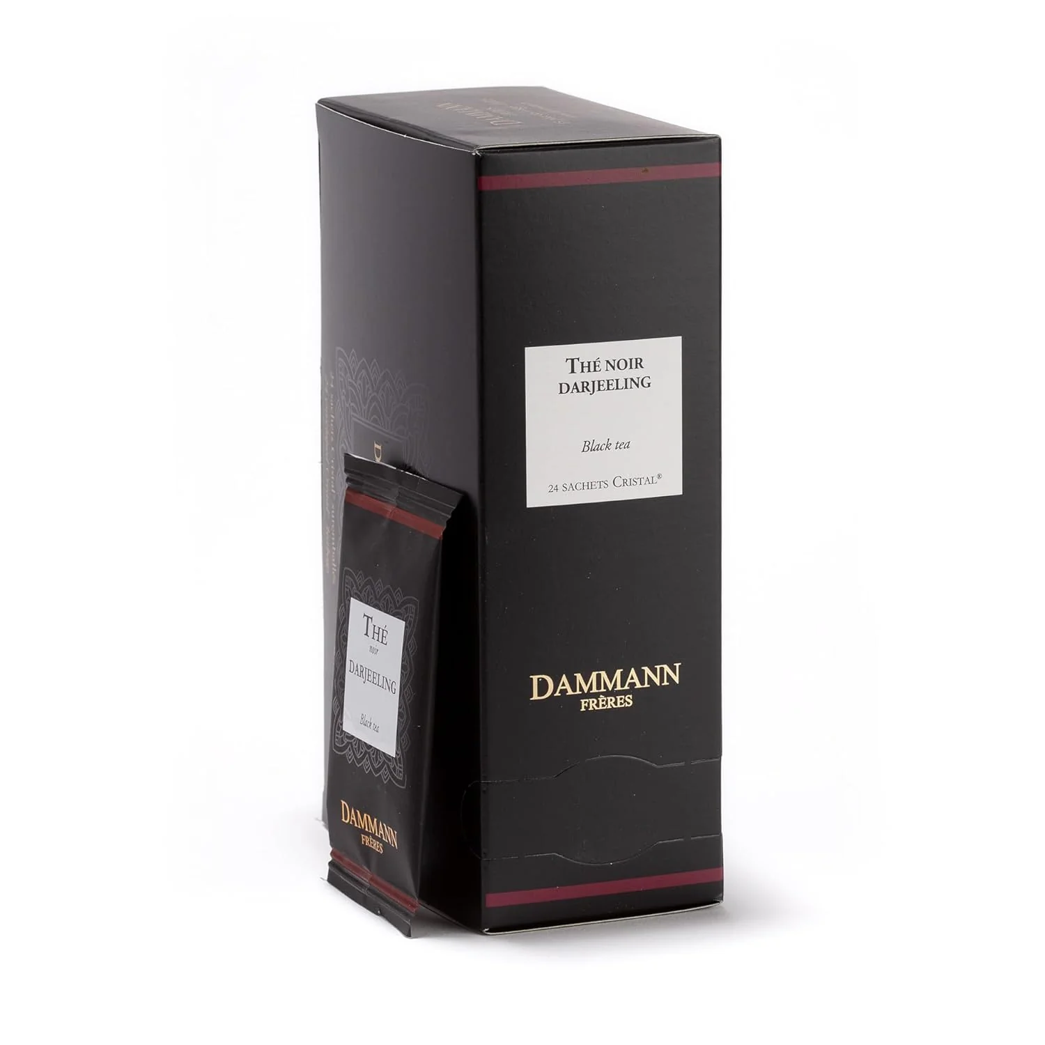 Elite Dammann Freres Satchets Darjeeling Tea Bags Premium French Gourmet Black Tea Individually Wrapped 24 Count Single Pack Reusable