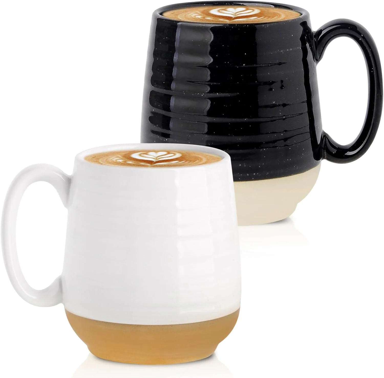 Luxury Hasense 20 oz Coffee Mugs Large Mugs with Handle Set of 2 Stoneware Coffee Cups for Mom Dad Friend Prefect for Latta Tea Coffee Premium Material