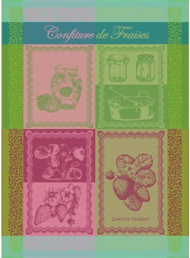 Easy-to-Use Garnier Thiebaut Confiture De Fraises Printemps Spring Strawberry Jam French Kitchen Towel 22 x30 Cotton Jacquard Versatile