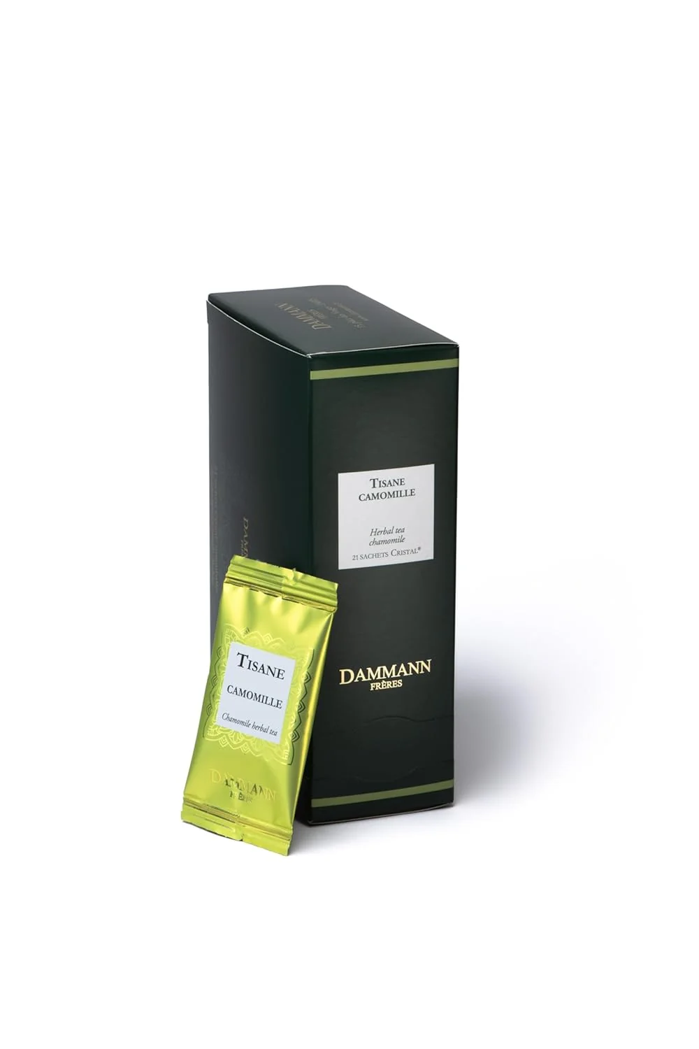 High-Grade Dammann Freres Sachets Chamomile Tea Bags Premium Gourmet French Herbal Tea Individually Wrapped 21 Count Single Pack Organic