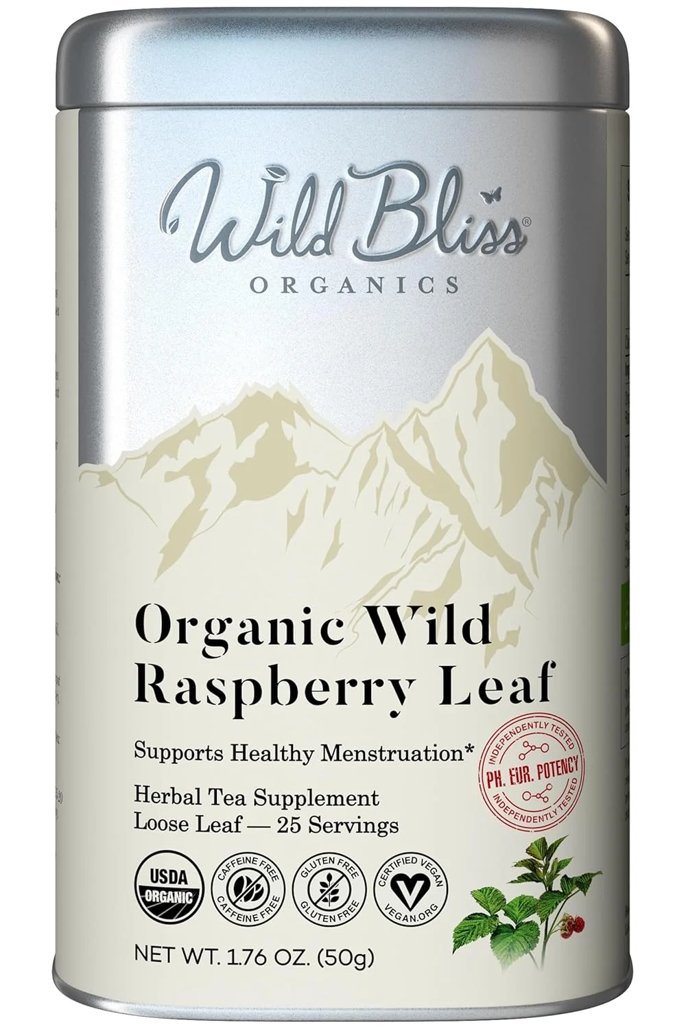 Original Design Wild Bliss Organic Red Raspberry Leaf Tea Pregnancy and Menstrual Support – Loose Leaf Herbal Tea – 1.76 Oz – 25 Servings Smart