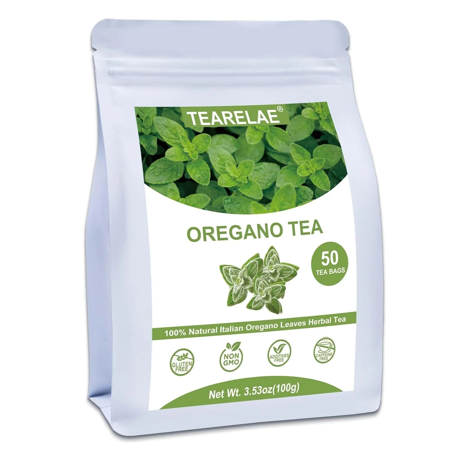 Pure Tearelae – Oregano Tea Bags – 50 Count – Premium Natural Oregano Leaves – Aid in Digestion Rich in Antioxidants – Non-GMO – Caffeine- Eco-Friendly