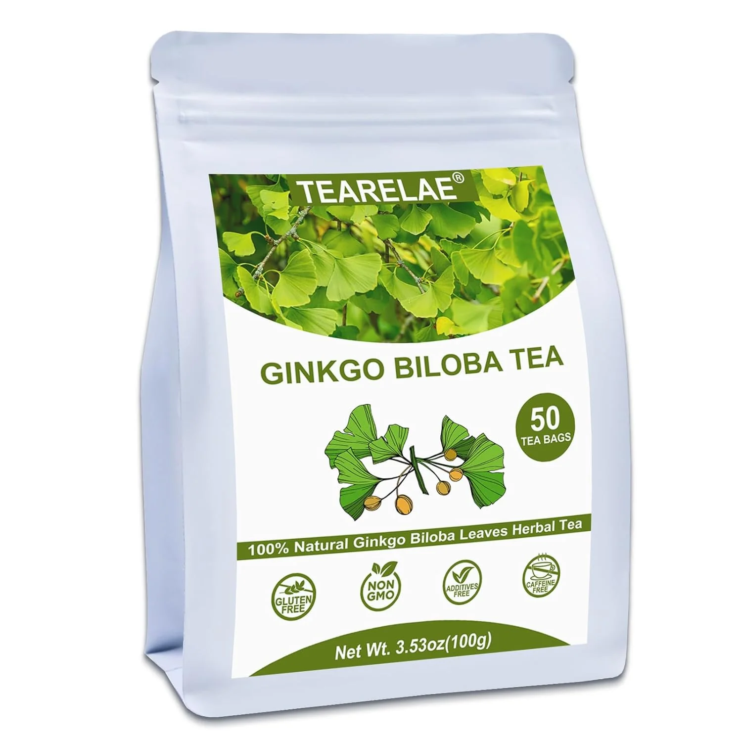 Natural Ginkgo Biloba Tea Bags – Vision Immunity Support Practical