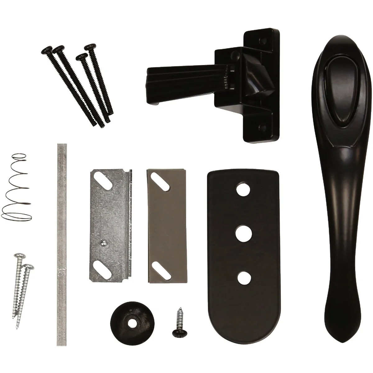 Fashionable Larson Euro Black Push Button Door Latch Effective