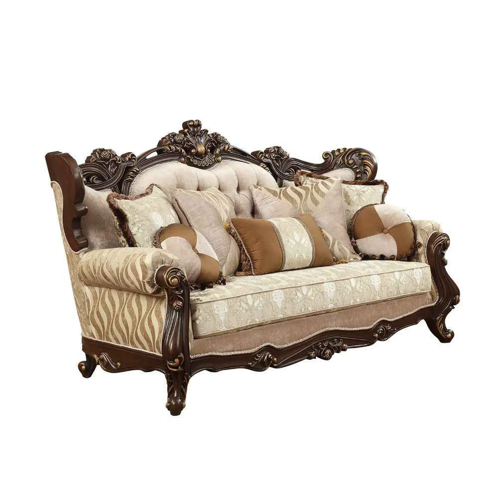 Fashionable Shalisa – Sofa With 7 Pillows Same Lv01585 – Fabric Walnut Carefully Designed