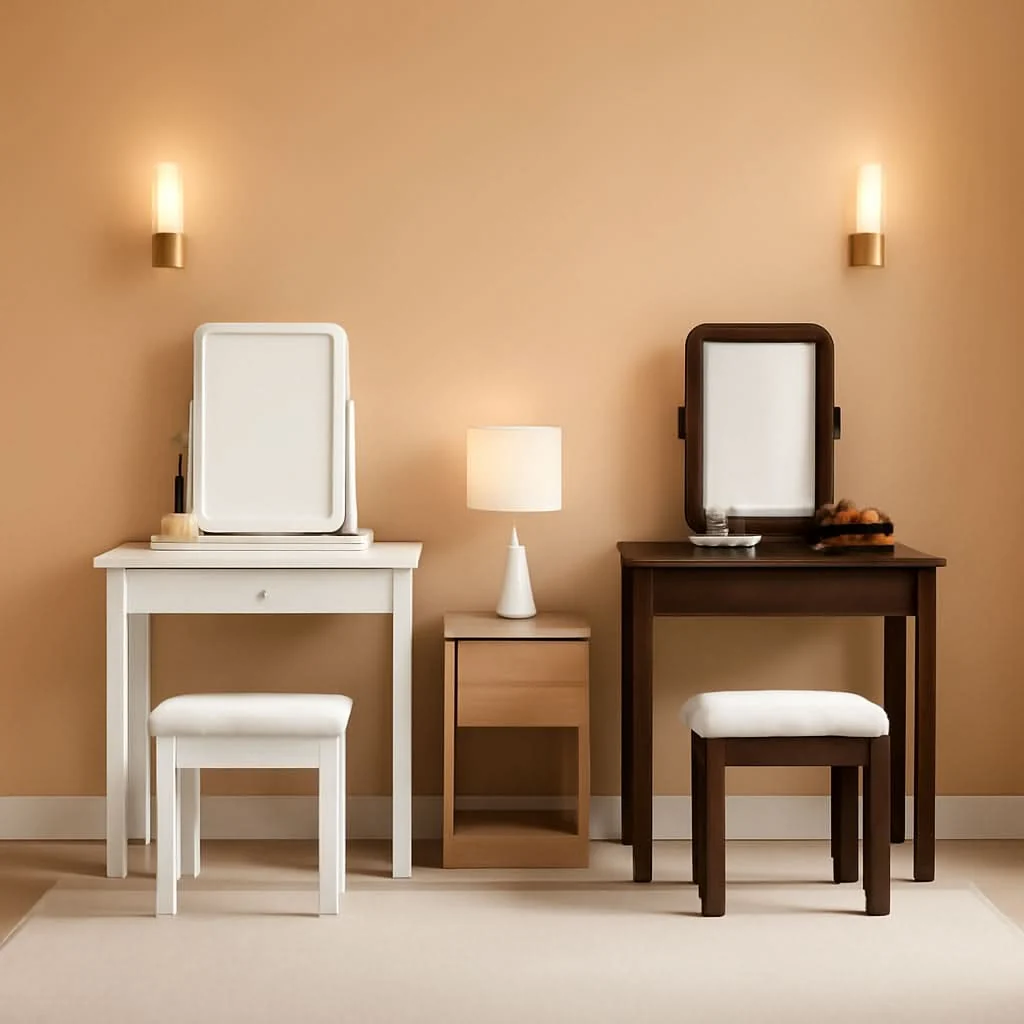Casual Espresso Transitional Vanity Set With Mirror For Home Use Stylish