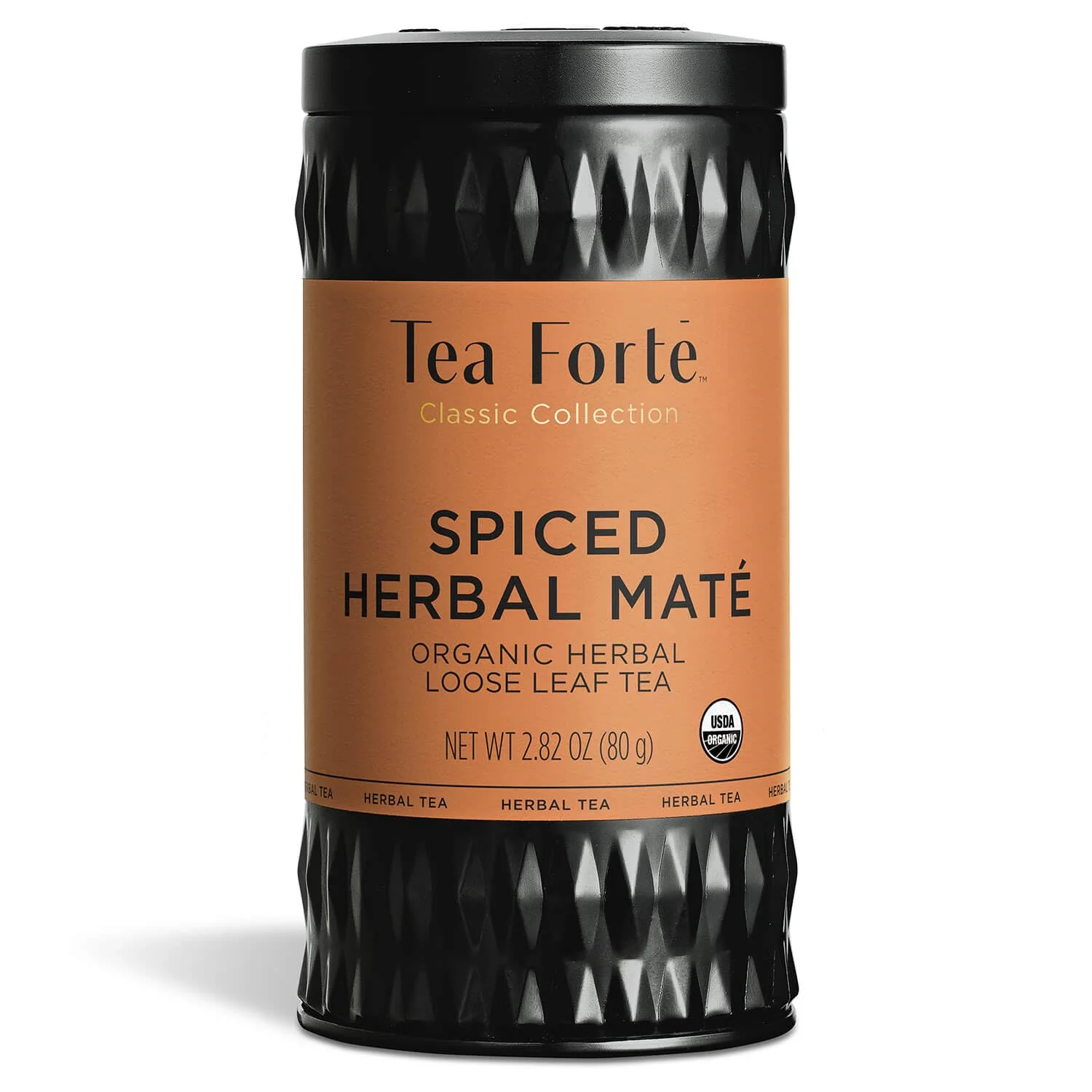 Verified Tea Forte Spiced Herbal Maté Premium Organic Loose Leaf Caffeinated Herbal Tea Blend Canister Makes 35-50 Cups Refined