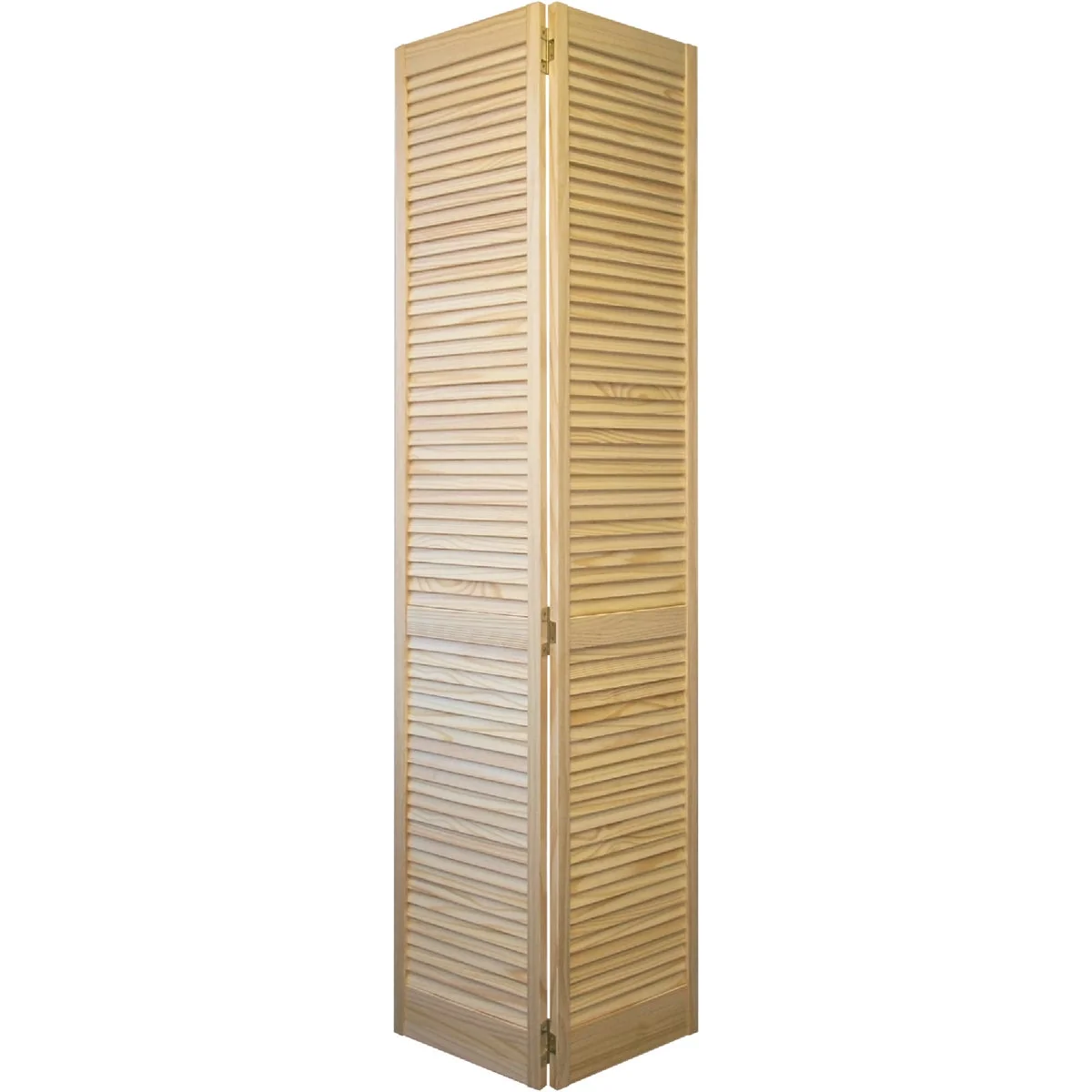 Elite Jeld Wen 30 In. W. x 80 In. H. Pine Louver Louver Natural Color Bifold Door Selected