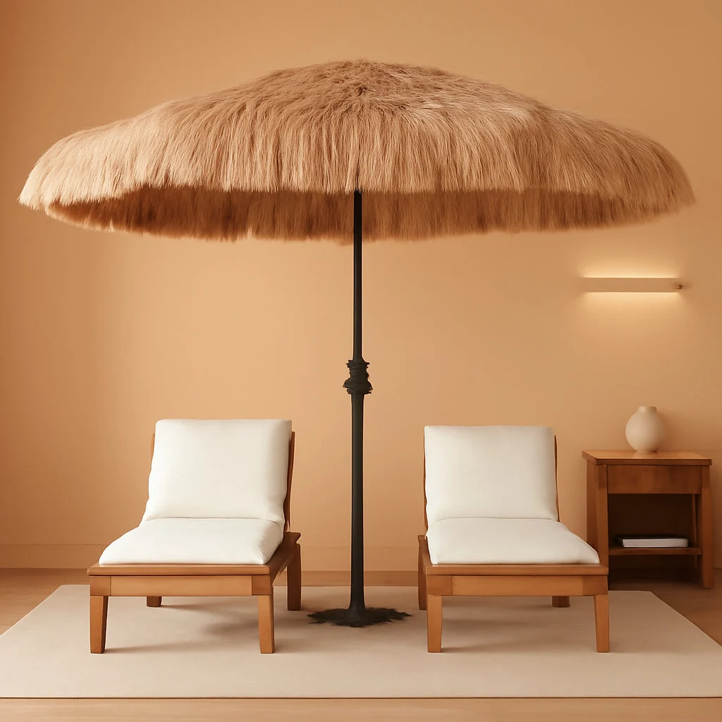 Quality NineFoot Tiki Umbrella With ThatchedSunshade UPF50 High-Grade