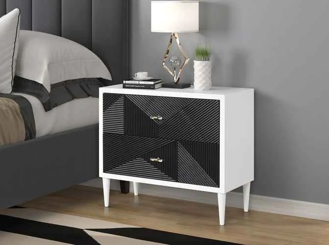 Responsible Dubni – Accent Table – White Black Organic