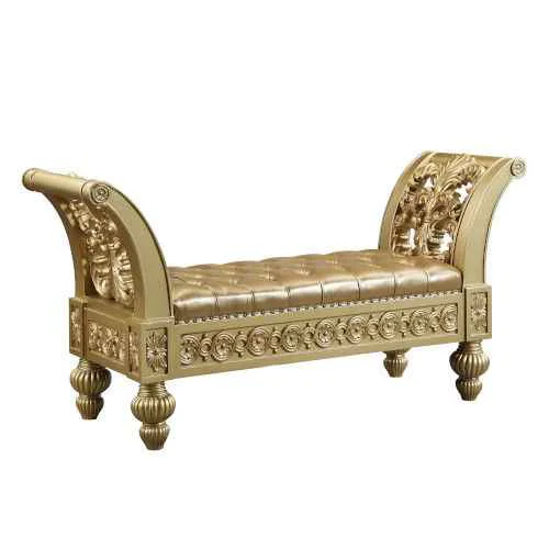 Flexible Seville – Bench – Gold Synthetic Leather Gold Green