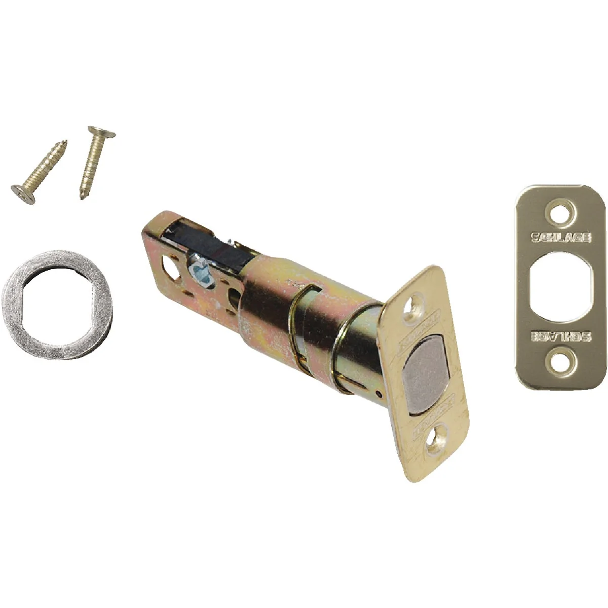 Relaxed Schlage Interior Deadbolt Latch with 4 Round Corner Faceplates User-Friendly