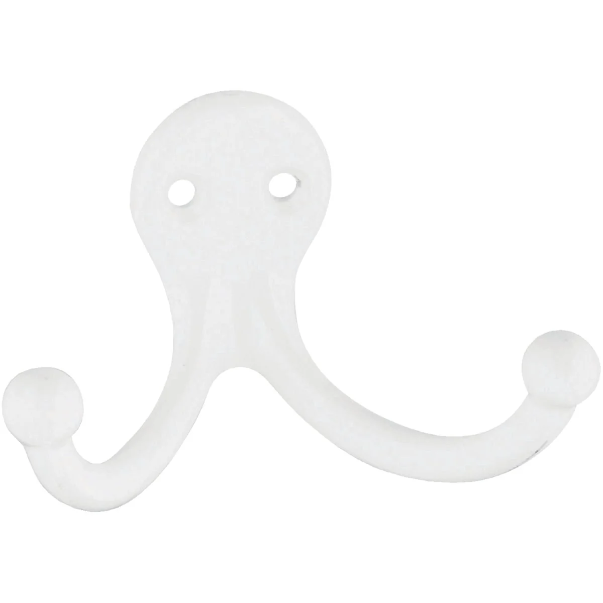 Clean National White Double Clothes Wardrobe Hook 2 per Card Powerful