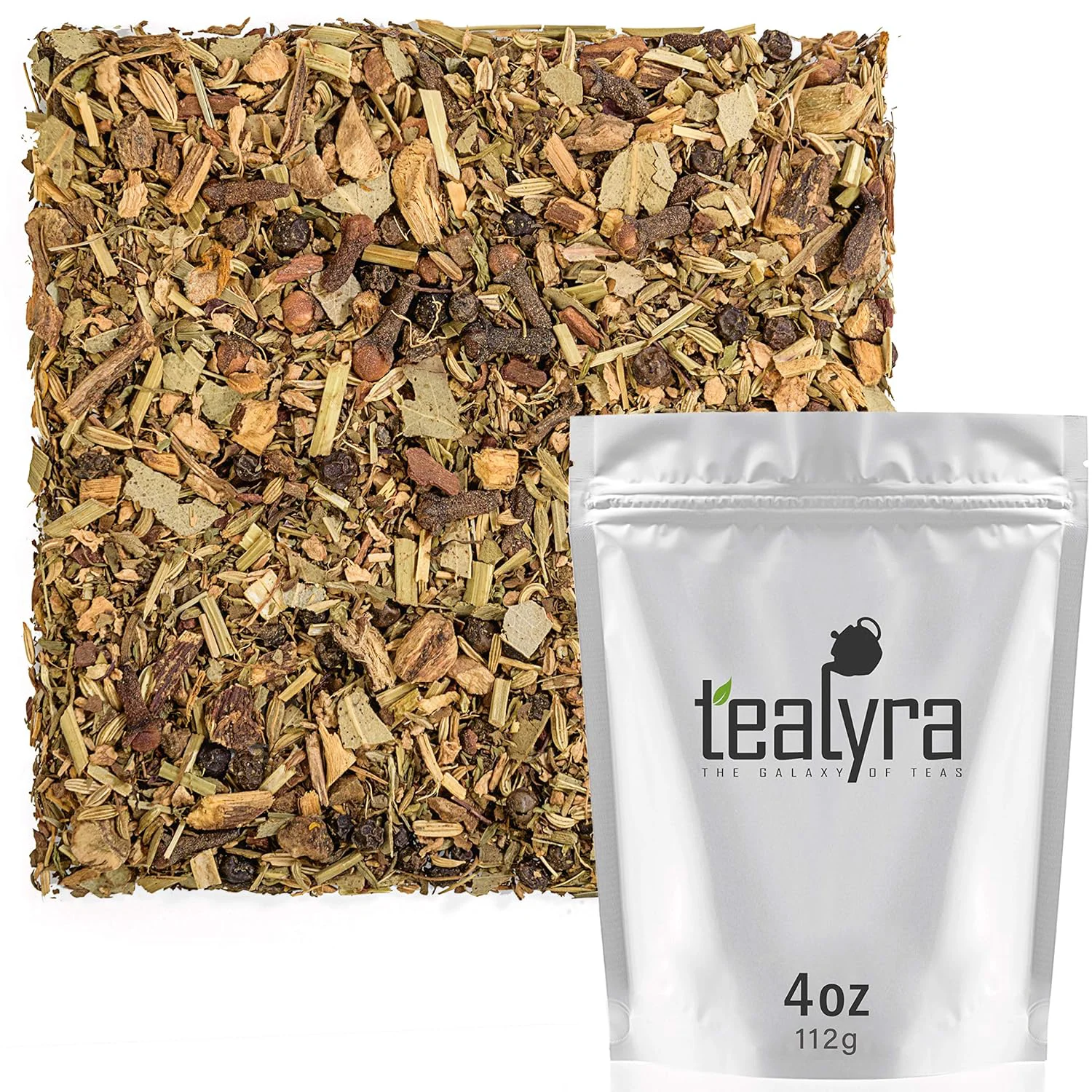 Smart Tealyra – Deep Breath – Eucalyptus – Ginger – Tulsi – Fennel – Wellness Herbal Loose Leaf Tea – Calming and Relaxing – Caffeine – 112g 4-ounce User-Friendly