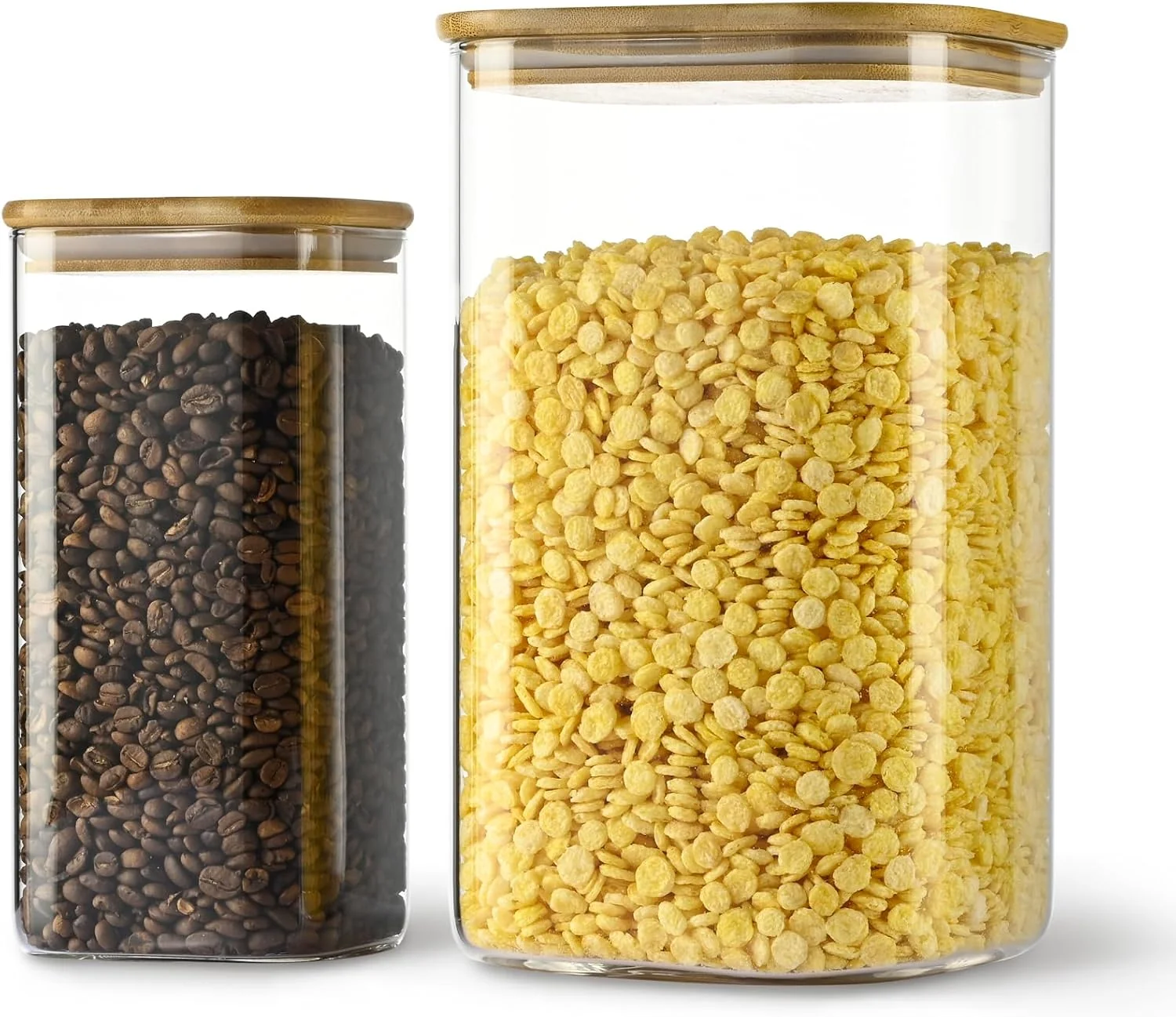 Practical D2scrma 50oz 149oz Square Glass Storage Containers with Lids 2-Pack Convenient
