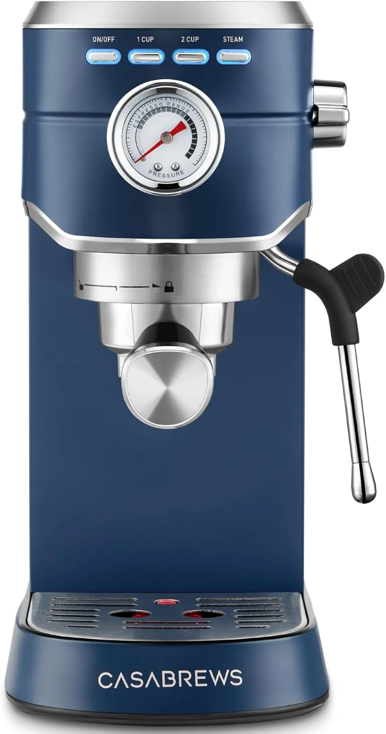 Secure Casabrews Espresso Machine 20 Bar Professional Espresso Maker with Milk Frother Steam Wand Espresso Coffee Machine with 34oz Removable Water Tank Relaxed